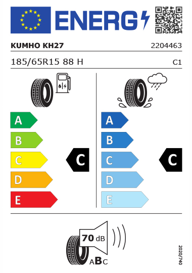 Kia Tyre Label - kumho-2204463-185-65R15